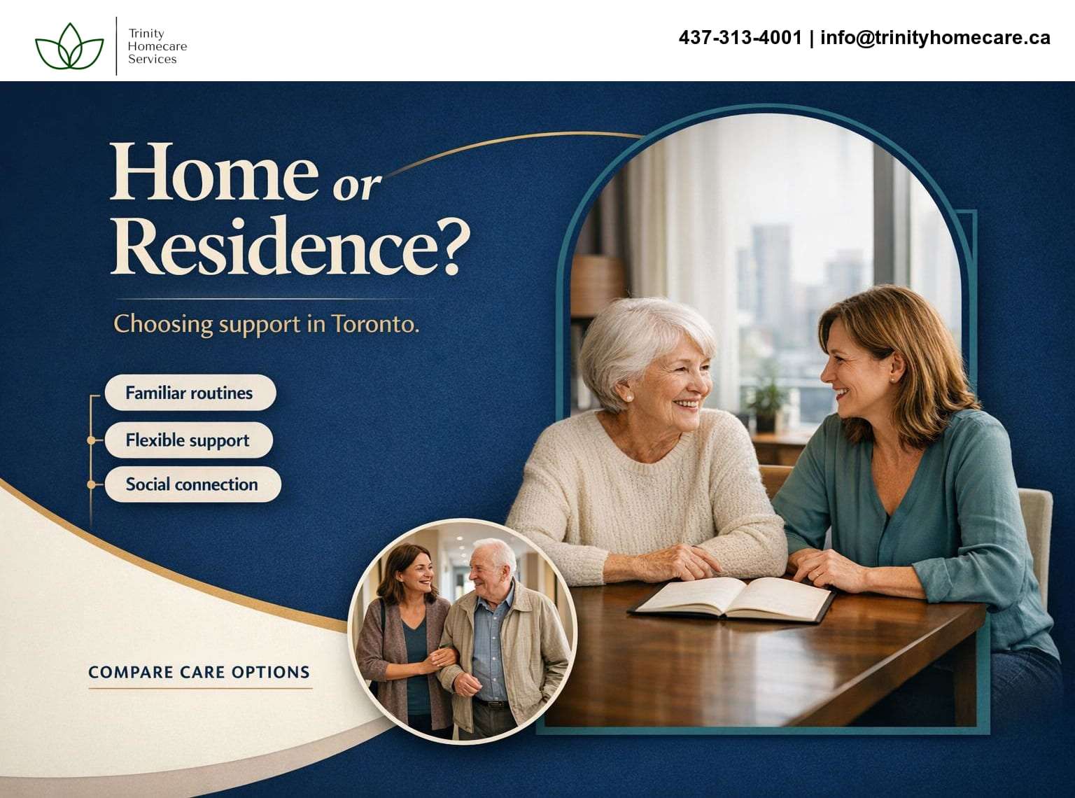 Home Care vs. Retirement Living in Toronto: How Families Can Choose